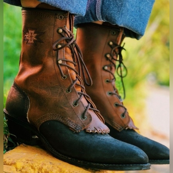 Vintage Abilene Western Lace Up Kiltie Boots - Picture 15 of 15